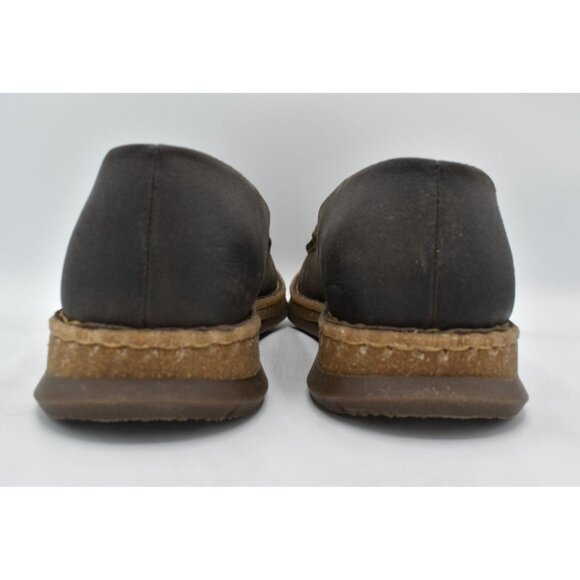 Born Mens Size 11.5 Baylor Dark Grey Distressed Suede Slip On Loafers Shoes - Picture 8 of 11